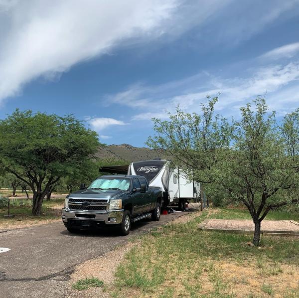 Full hookup rv site with horse facilities in southern arizona state