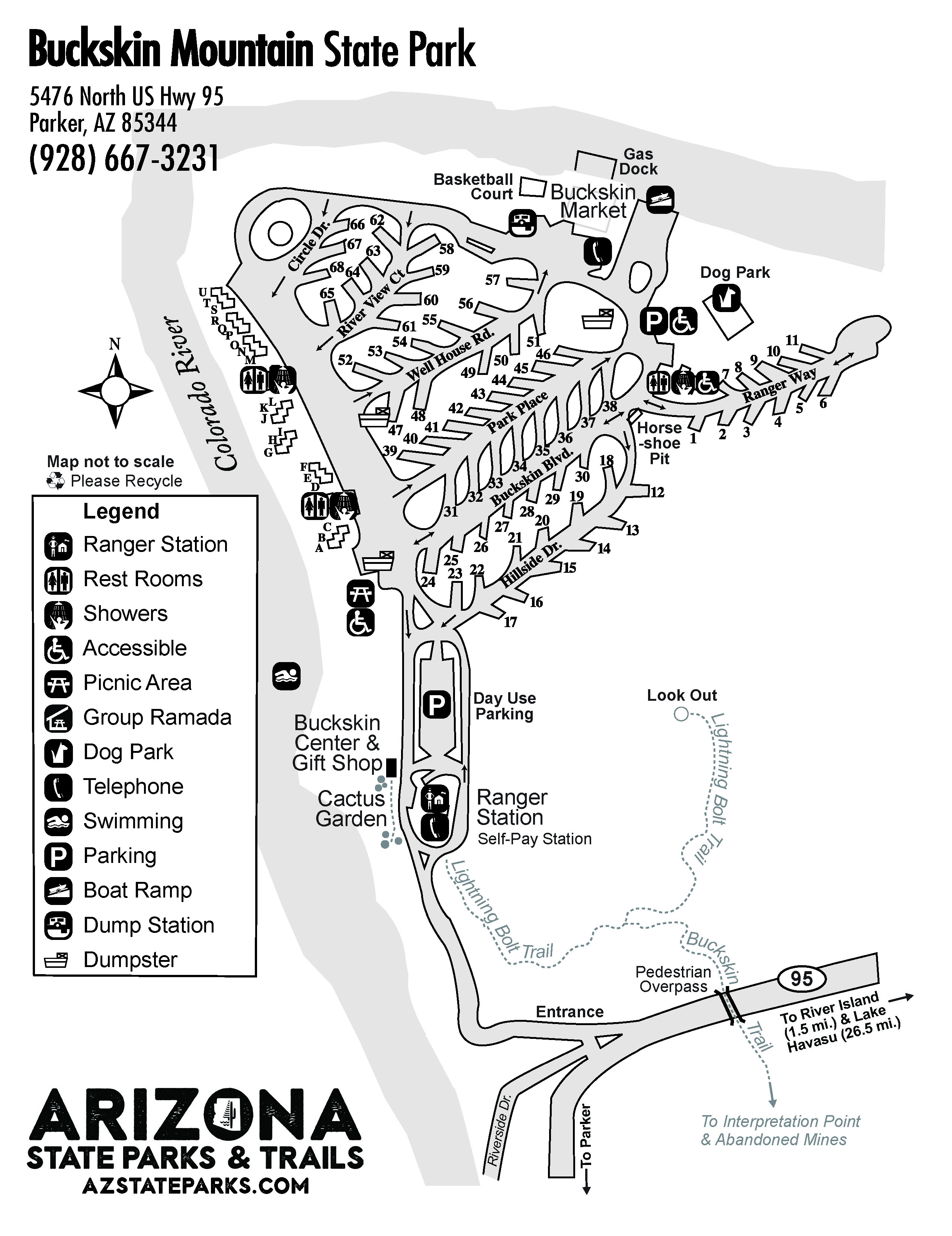 Maps | Buckskin Mountain State Park